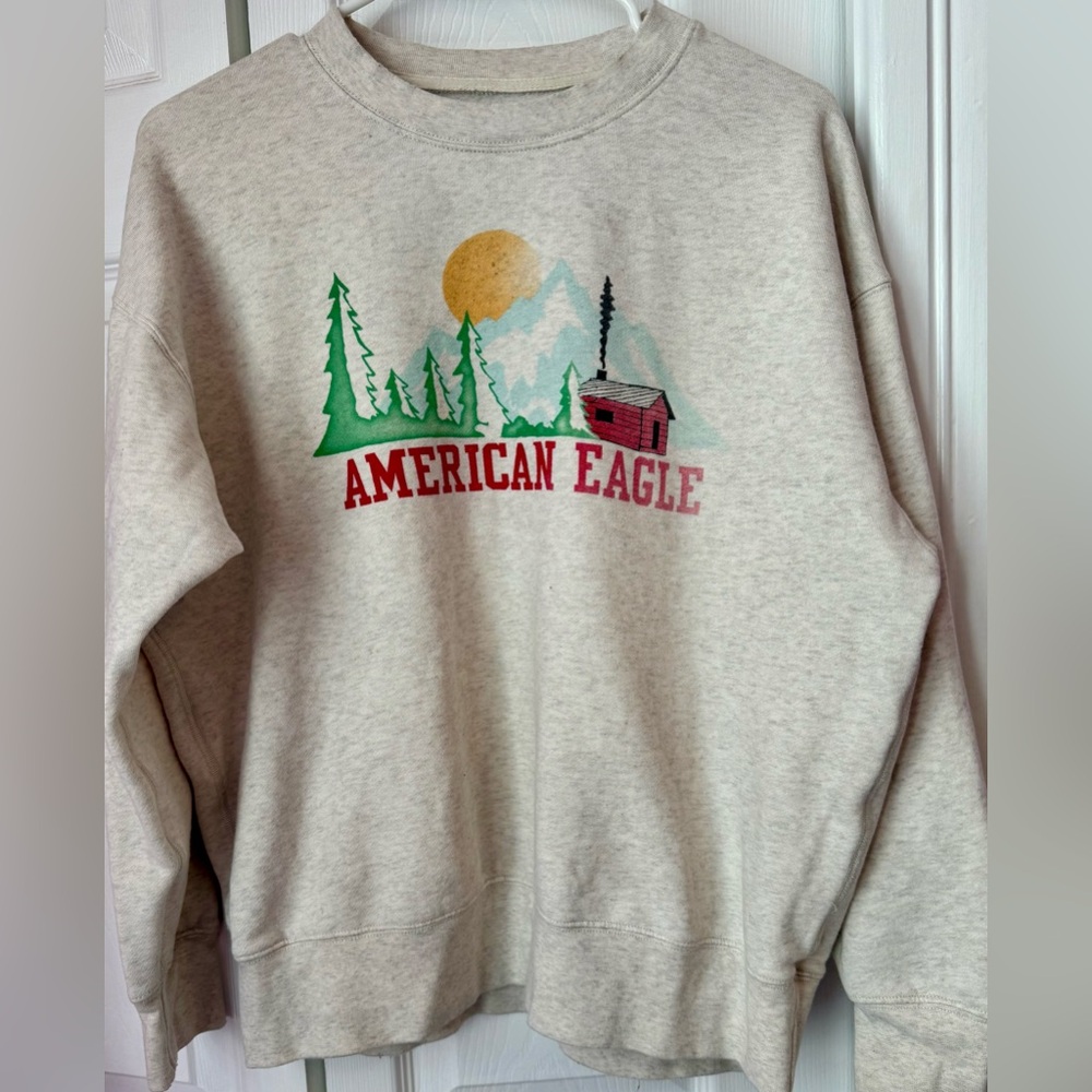 American Eagle Outfitters Cabin Log Crewneck